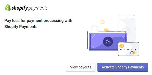 Shopify Payments activeren